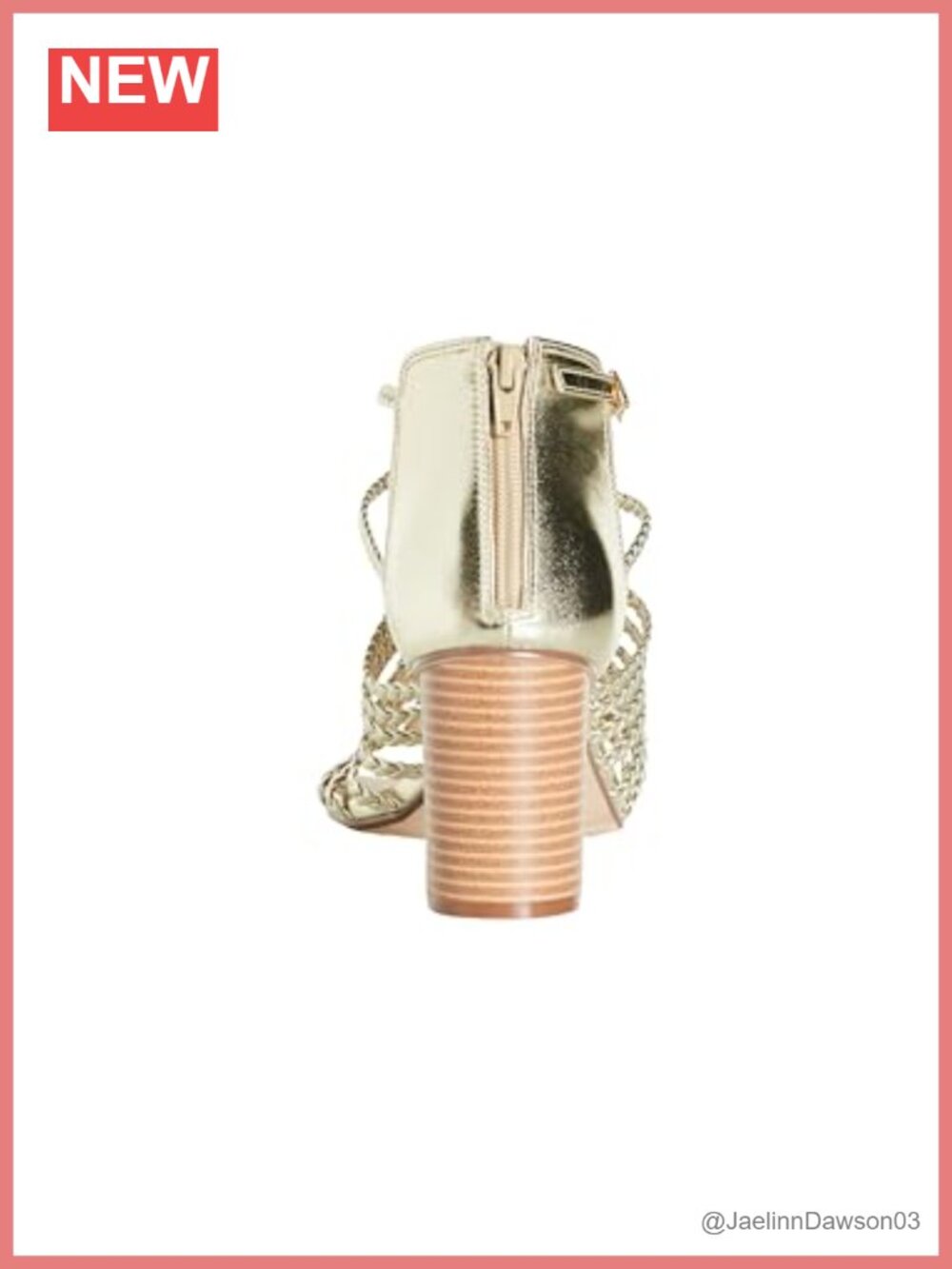 Wide Fit Braided Mida Heels Block Heel Open Toe PVC